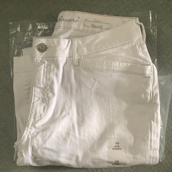 NWT Eddie Bauer curvy trouser white jeans size 10 - Picture 6 of 6